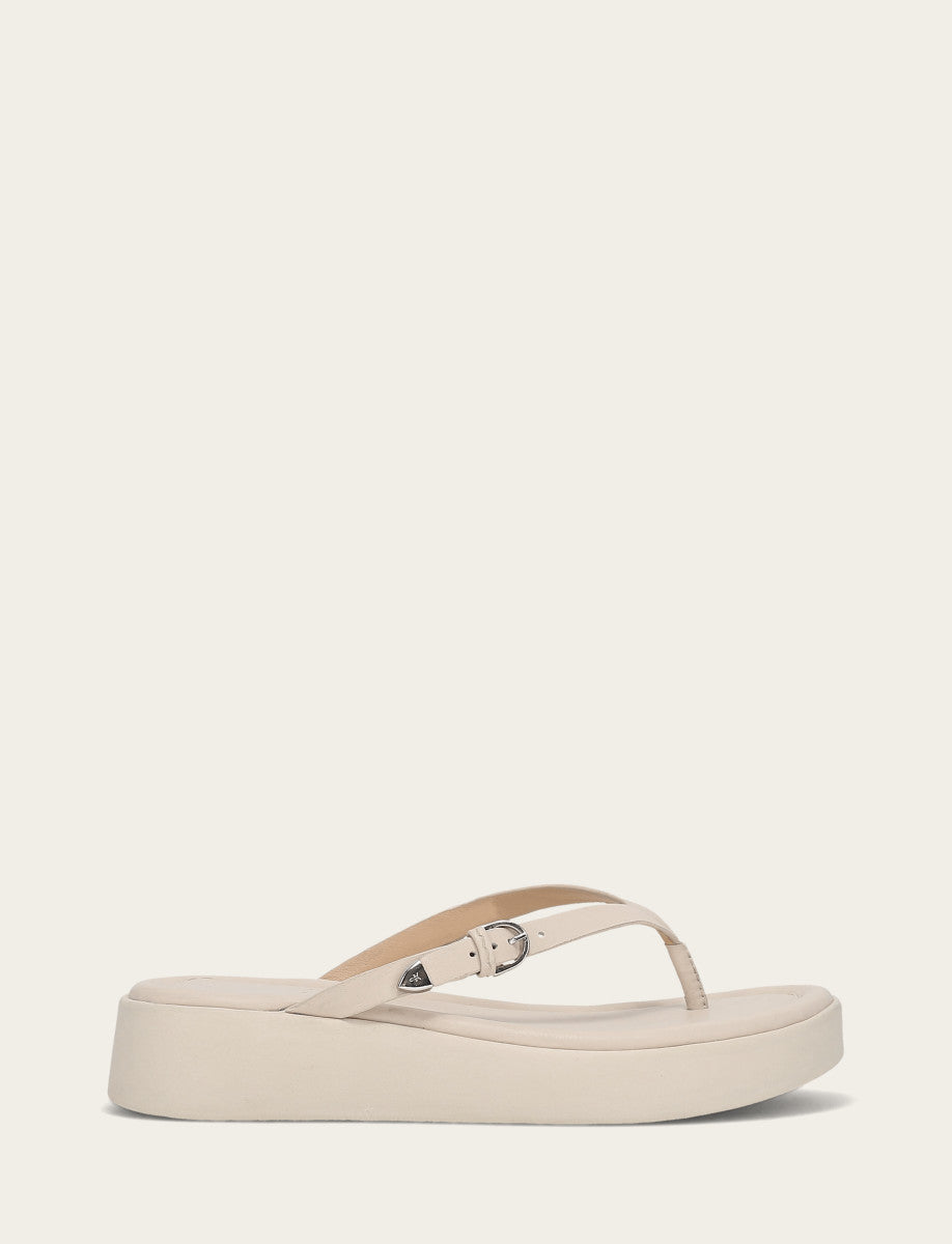 Ivory Sandals Frye Women's Ivory Maya Buckle Thong Sandals
