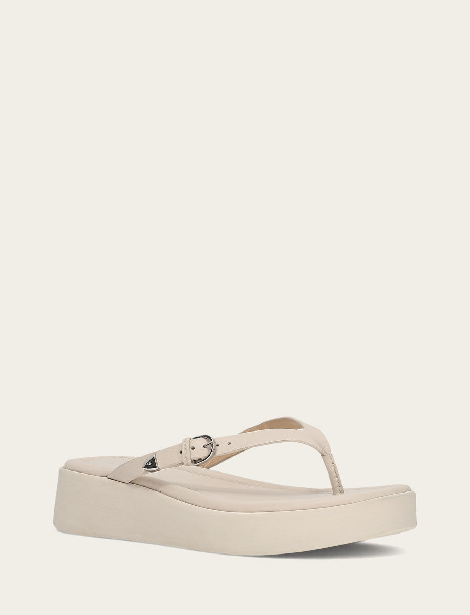 Ivory Sandals Frye Women's Ivory Maya Buckle Thong Sandals