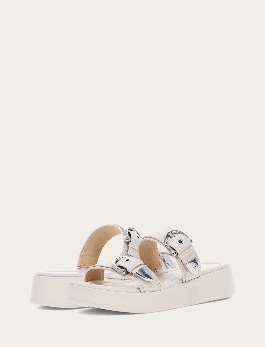 Ivory Sandals Frye Women's Ivory Maya Buckle Sandals