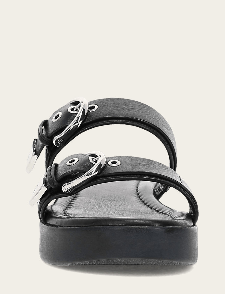 Black Sandals Frye Women's Black Maya Buckle Sandals