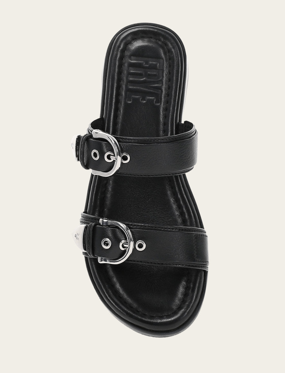 Black Sandals Frye Women's Black Maya Buckle Sandals