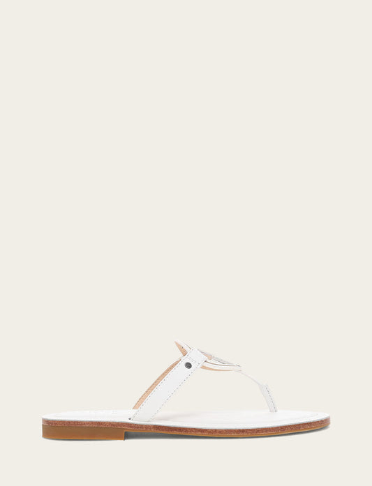 White Sandals Frye Women's White Taylor Logo Sandals