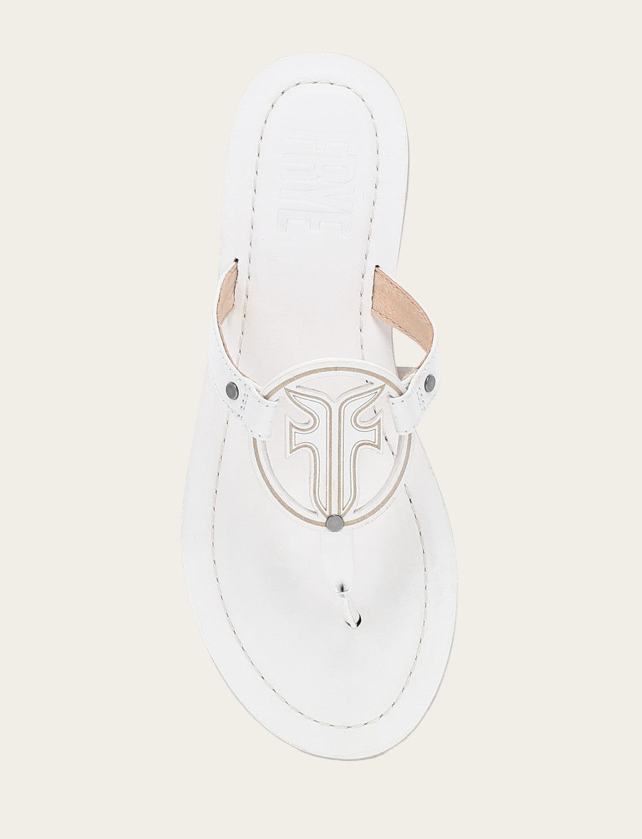 White Sandals Frye Women's White Taylor Logo Sandals