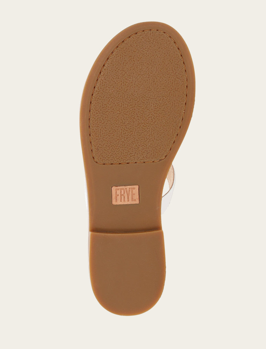 White Sandals Frye Women's White Taylor Logo Sandals