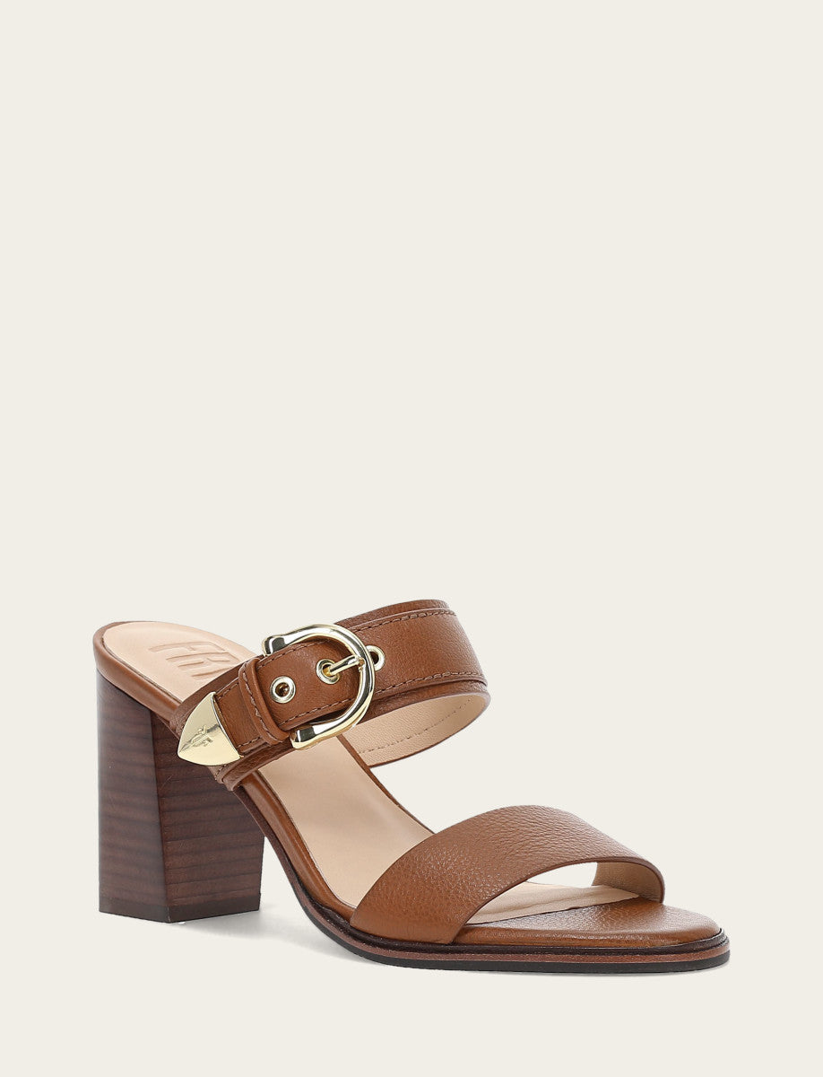 Dark Latte Sandals Frye Women's Dark Latte Stella Buckle Slide Sandals
