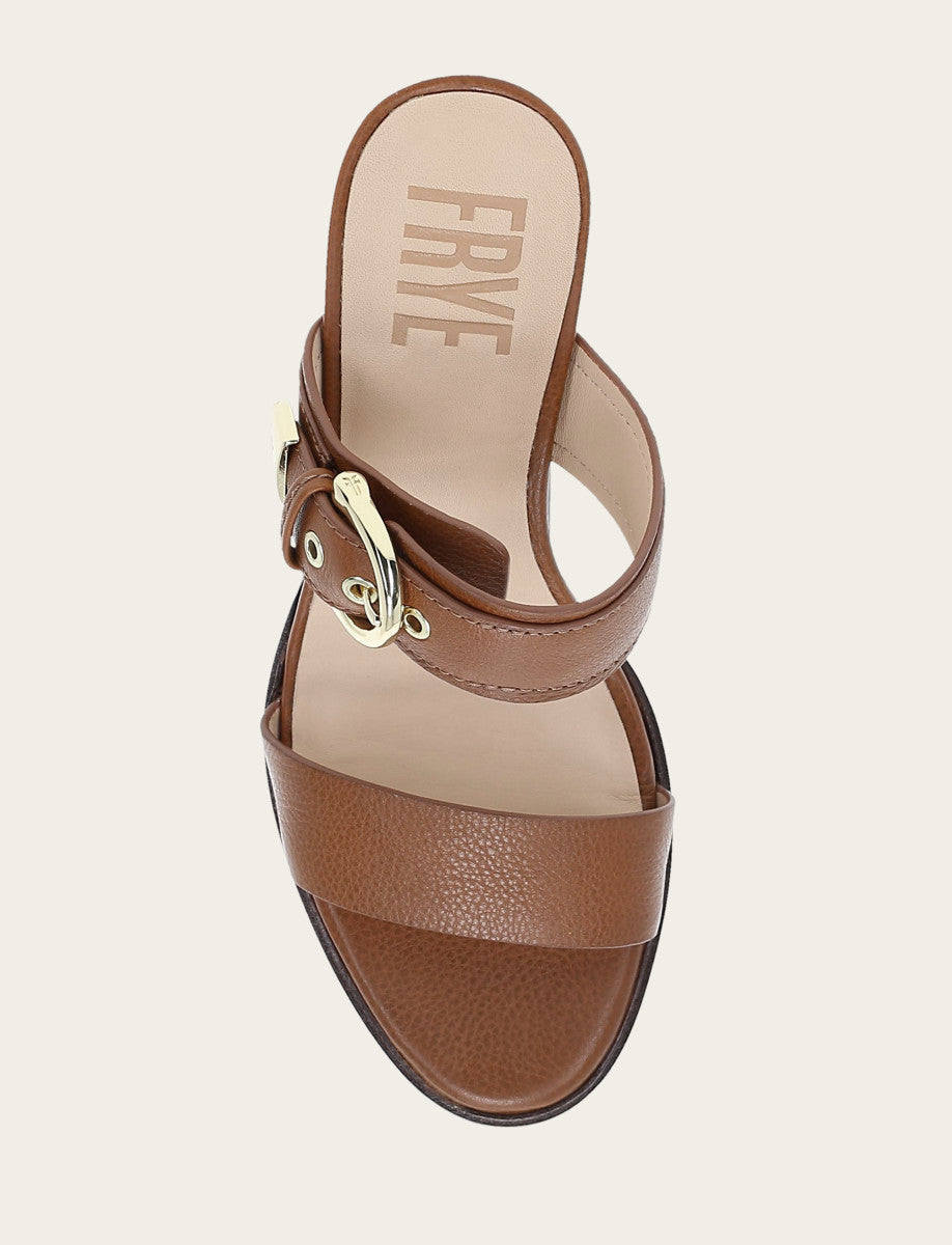 Dark Latte Sandals Frye Women's Dark Latte Stella Buckle Slide Sandals