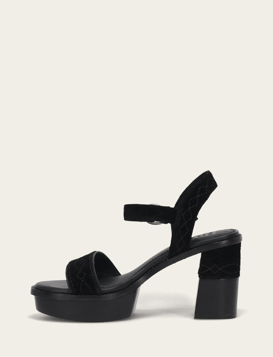 Black Sandals Frye Women’s Black Pipa Woodstock Sandals