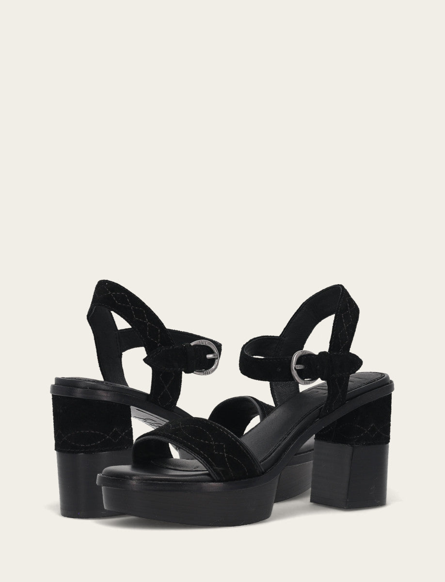 Black Sandals Frye Women’s Black Pipa Woodstock Sandals