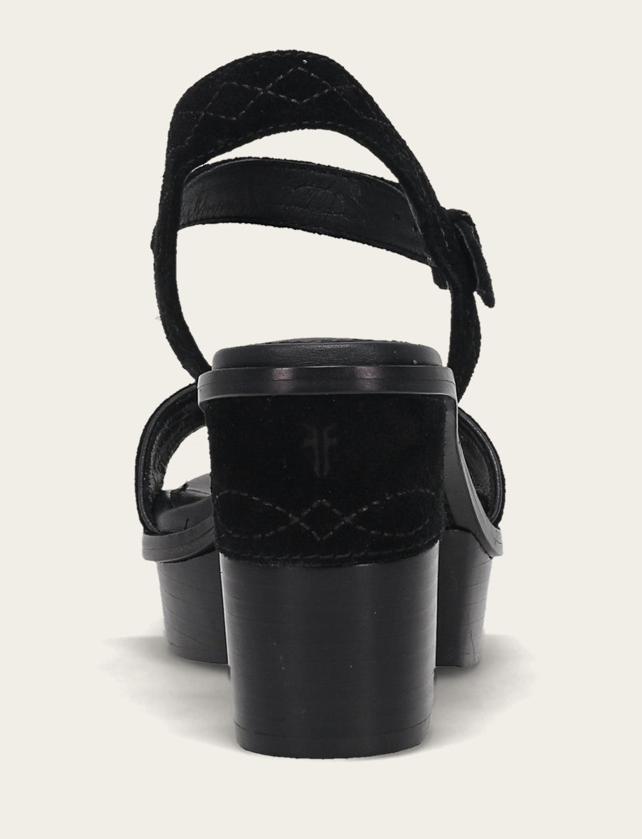 Black Sandals Frye Women’s Black Pipa Woodstock Sandals