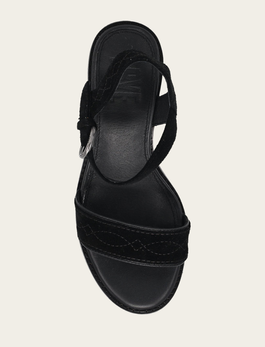 Black Sandals Frye Women’s Black Pipa Woodstock Sandals