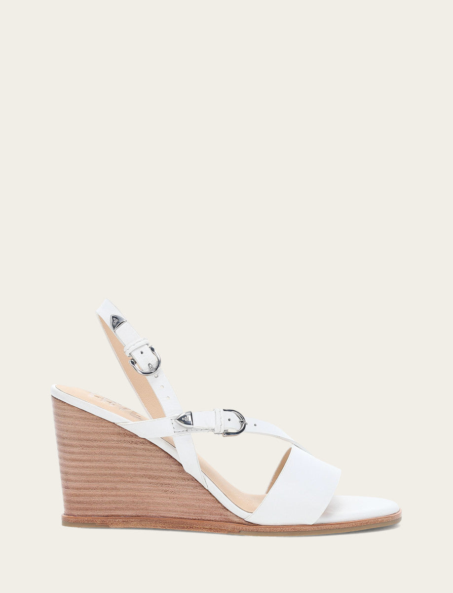 White Sandals Frye Women's White Rachel Buckle Sandals