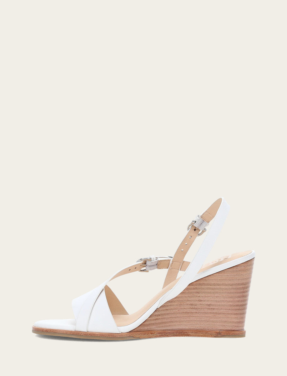 White Sandals Frye Women's White Rachel Buckle Sandals