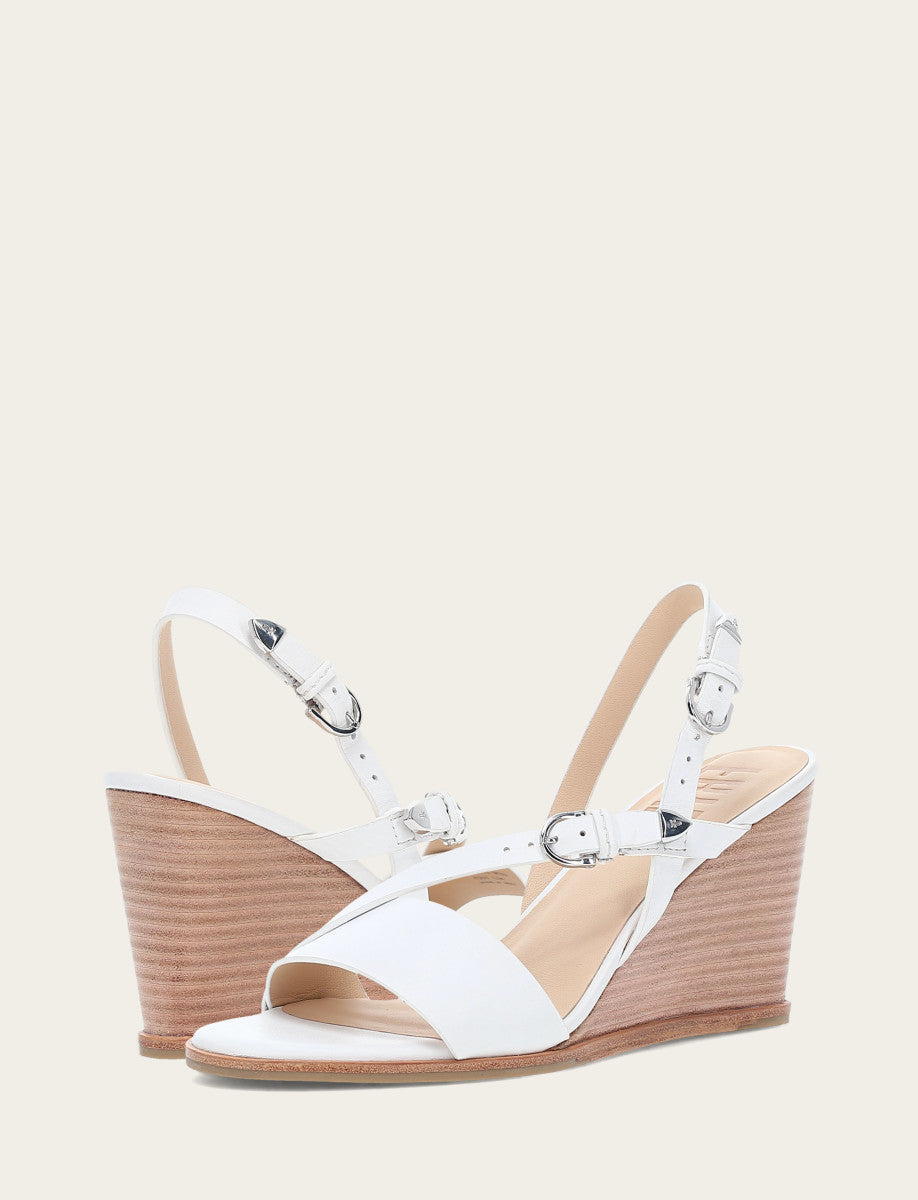 White Sandals Frye Women's White Rachel Buckle Sandals