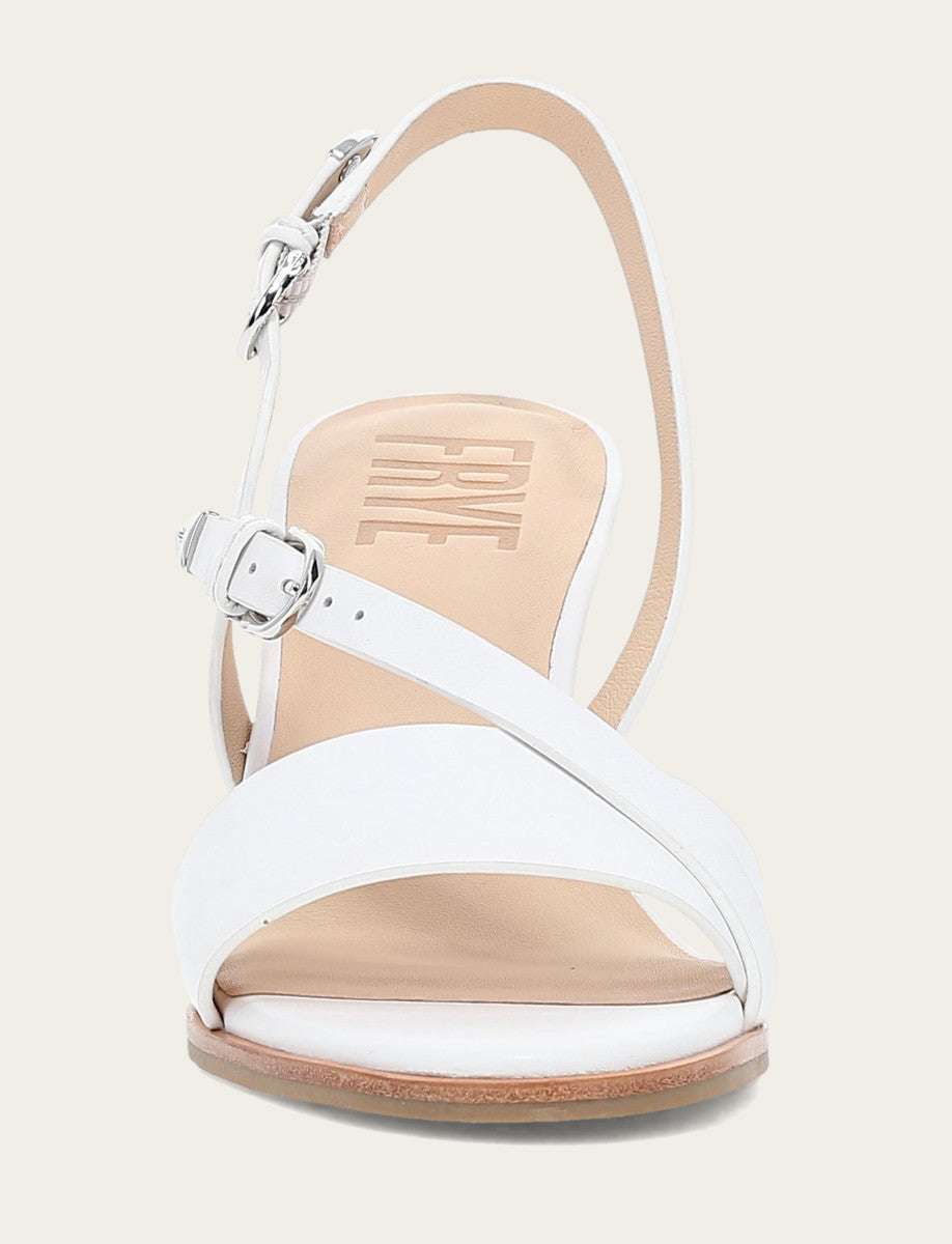 White Sandals Frye Women's White Rachel Buckle Sandals