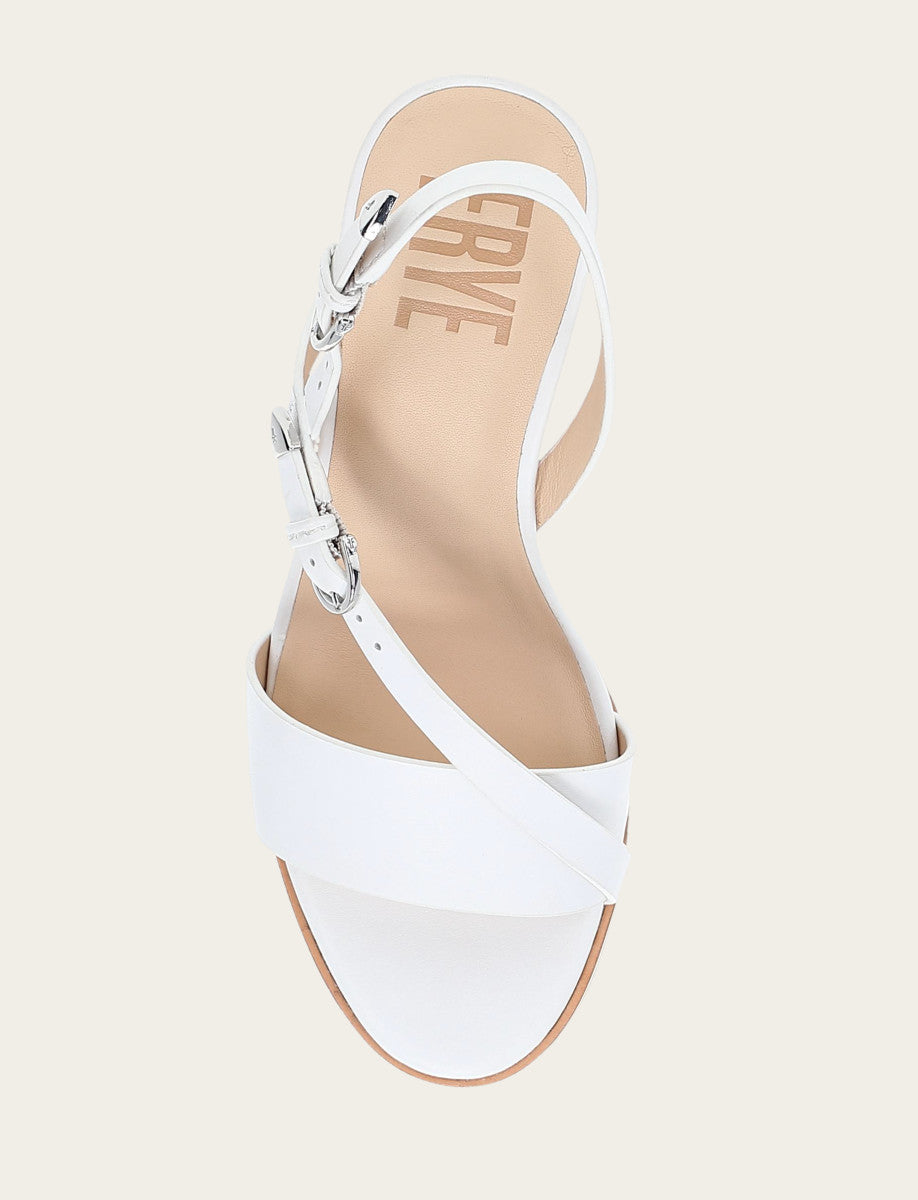 White Sandals Frye Women's White Rachel Buckle Sandals