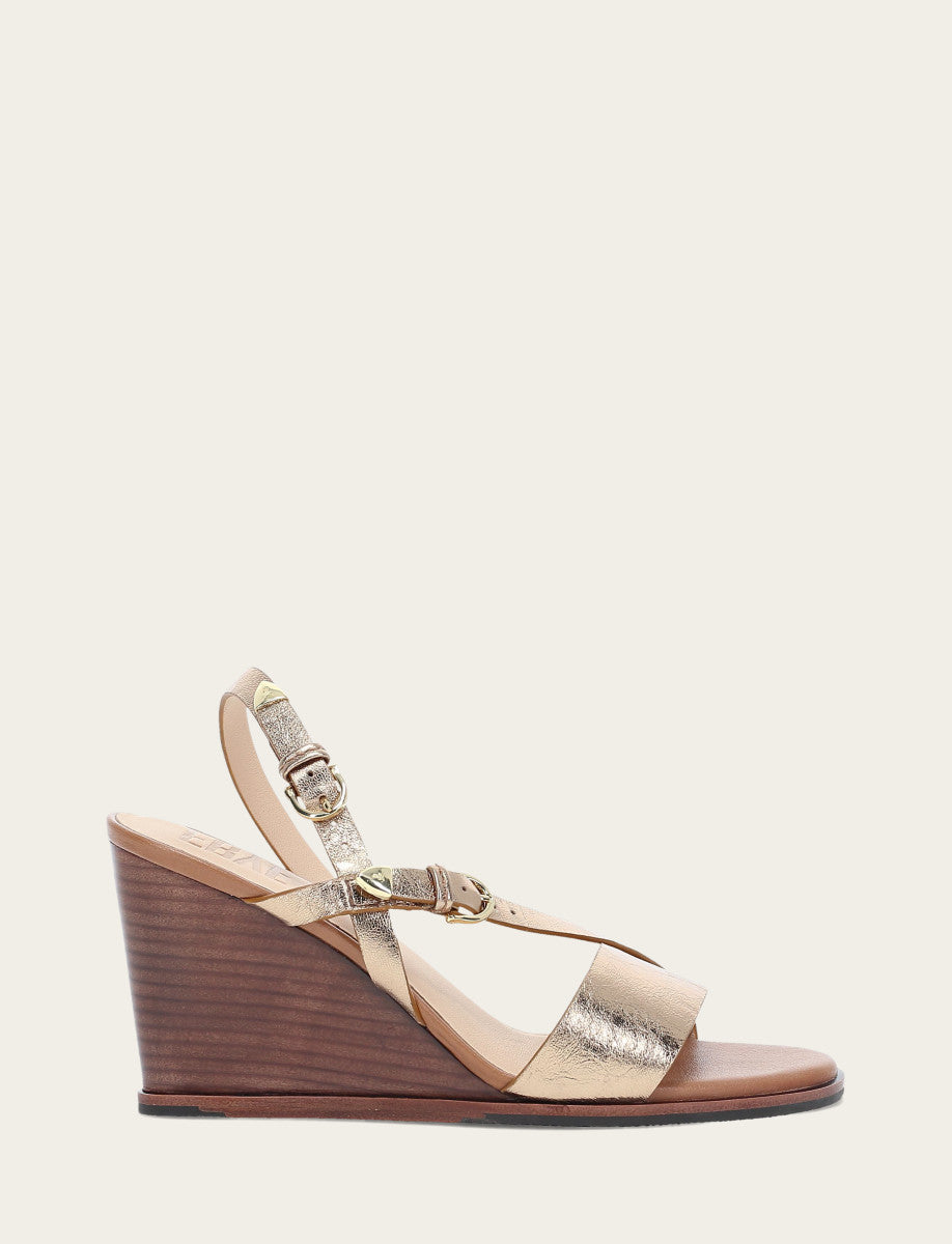 Dark Gold Sandals Frye Women's Dark Gold Rachel Buckle Sandals