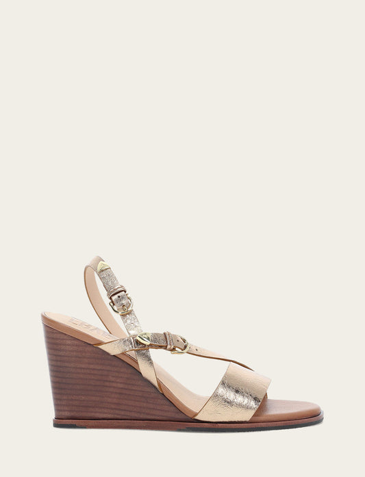 Dark Gold Sandals Frye Women's Dark Gold Rachel Buckle Sandals