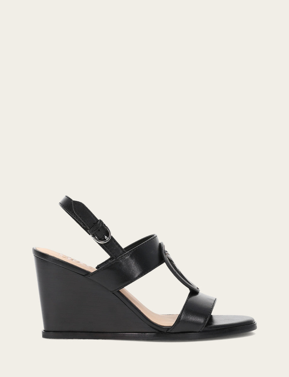Black Sandals Frye Women's Black Rachel Logo Sandals