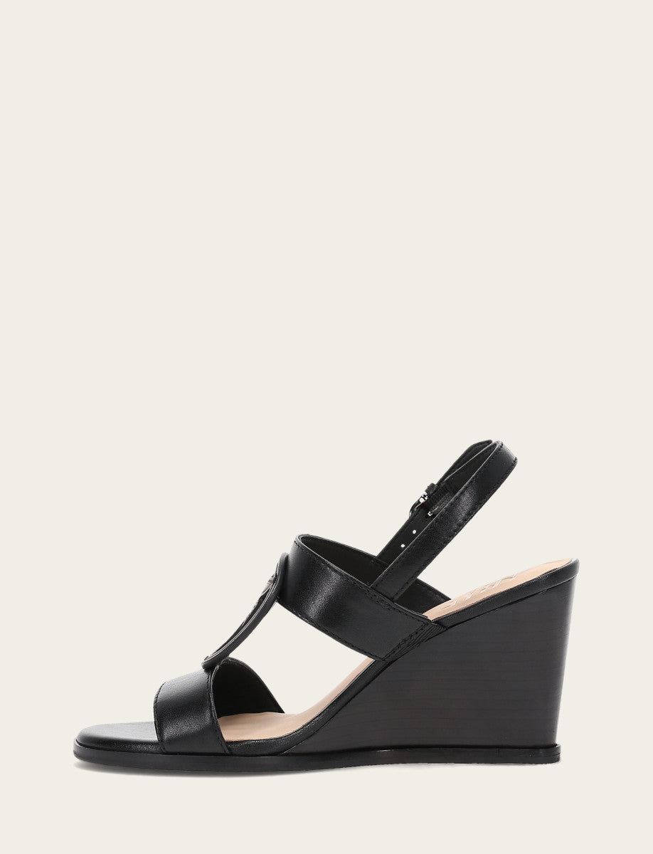 Black Sandals Frye Women's Black Rachel Logo Sandals