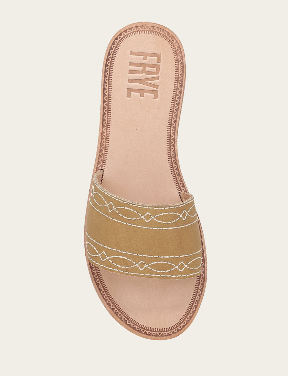 Banana Sandals Frye Women's Banana Ava Woodstock Slide Sandals