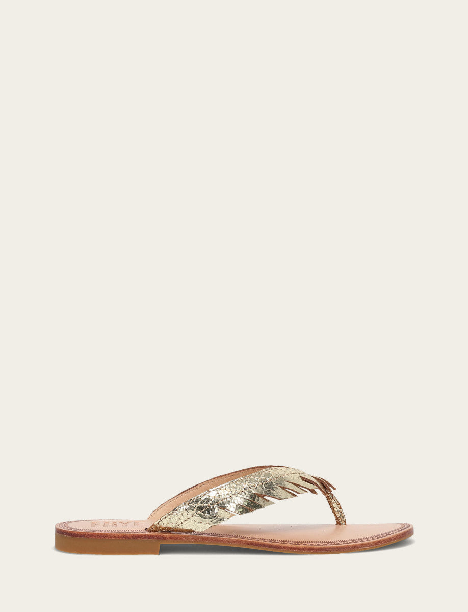 Gold Mirror Sandals Frye Women's Gold Mirror Ava Fringe Sandals
