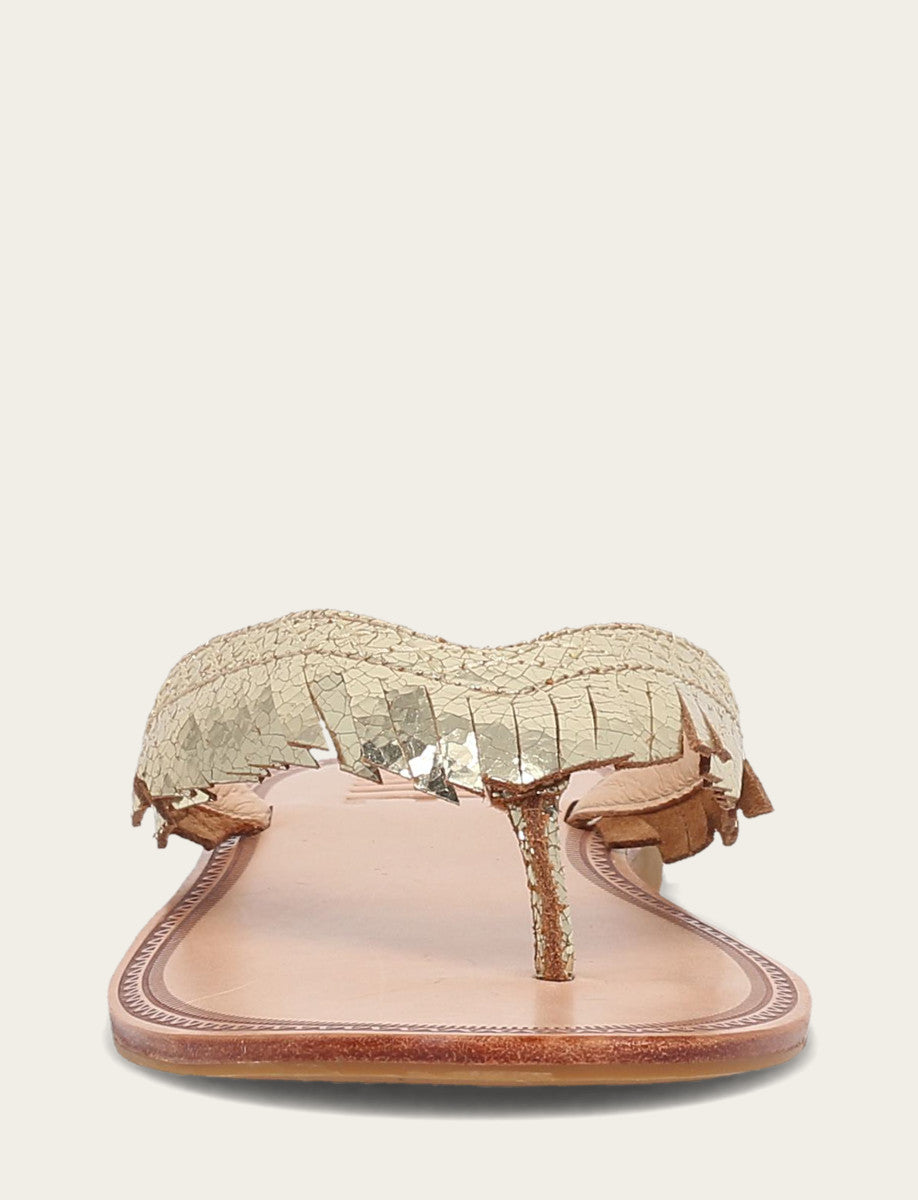 Gold Mirror Sandals Frye Women's Gold Mirror Ava Fringe Sandals