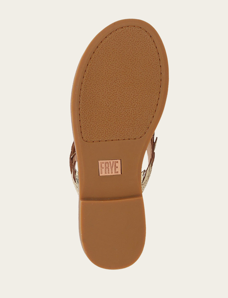 Gold Mirror Sandals Frye Women's Gold Mirror Ava Fringe Sandals