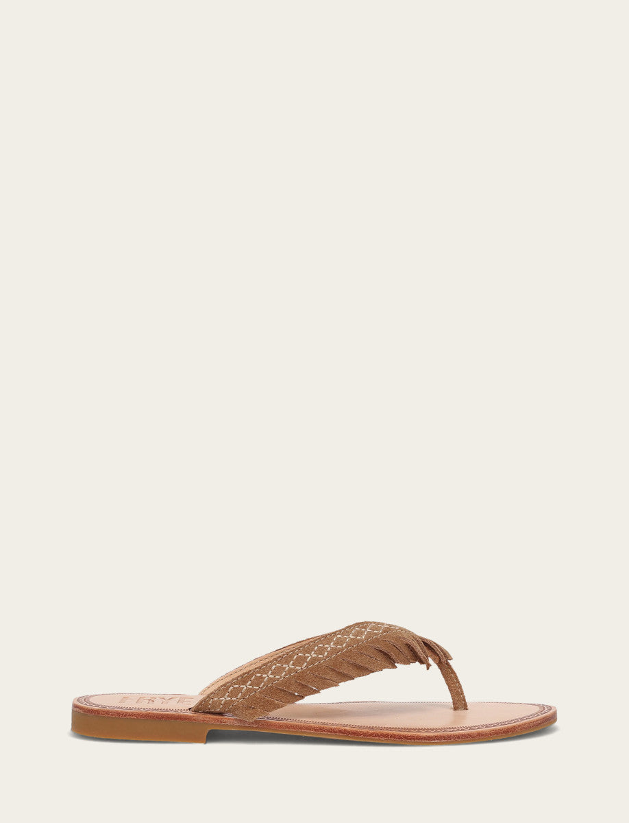 Almond Sandals Frye Women's Almond Ava Fringe Sandals