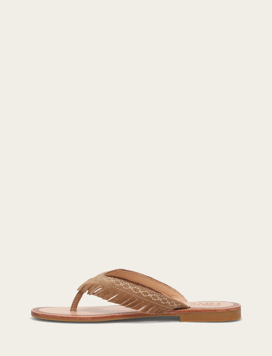 Almond Sandals Frye Women's Almond Ava Fringe Sandals
