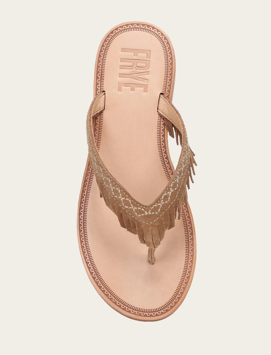 Almond Sandals Frye Women's Almond Ava Fringe Sandals