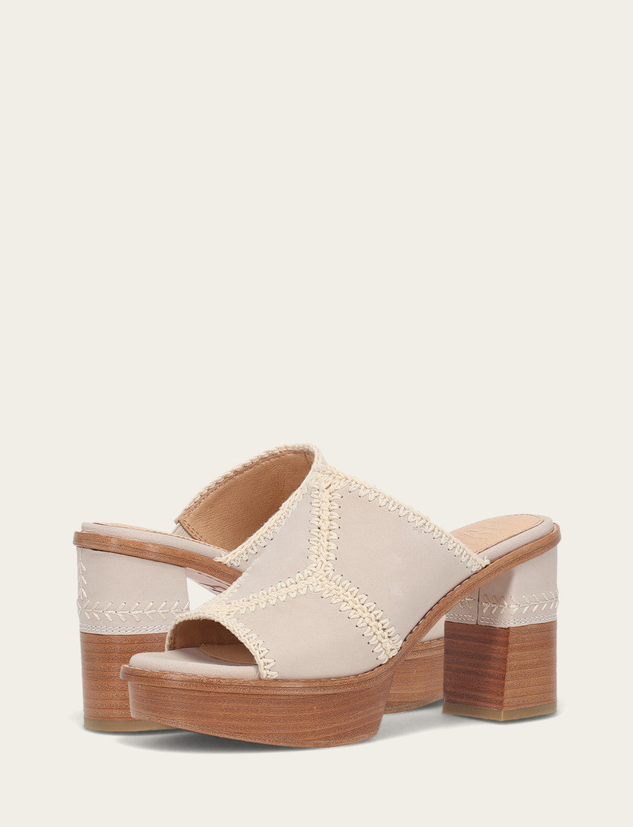 Ivory Sandals Frye Women's Ivory Pipa Crochet Platform Sandals
