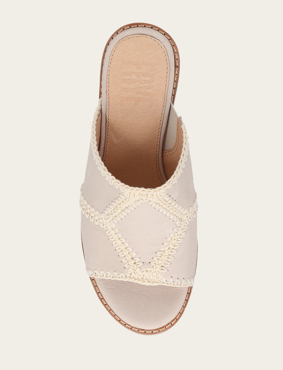 Ivory Sandals Frye Women's Ivory Pipa Crochet Platform Sandals