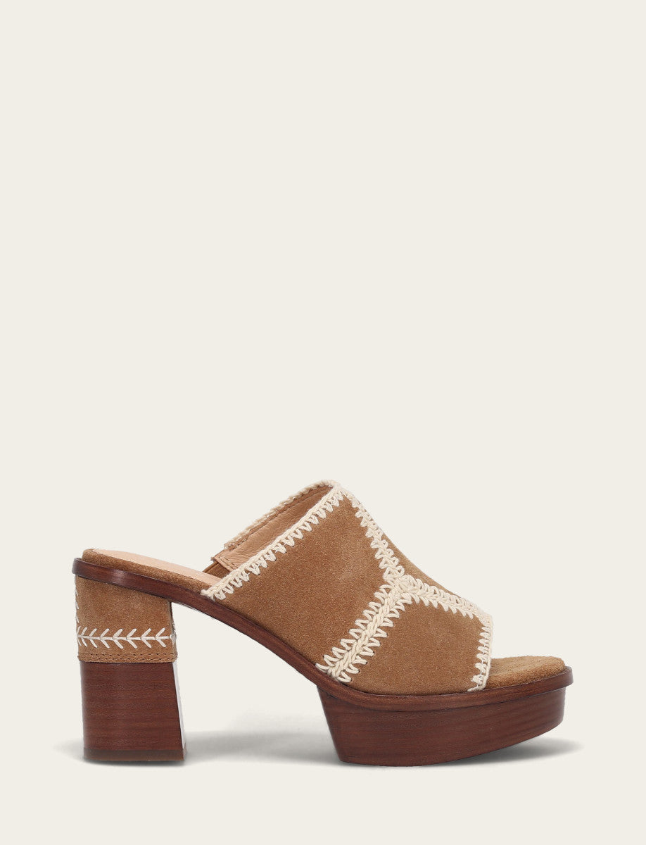 Almond Sandals Frye Women's Almond Pipa Crochet Platform Sandals