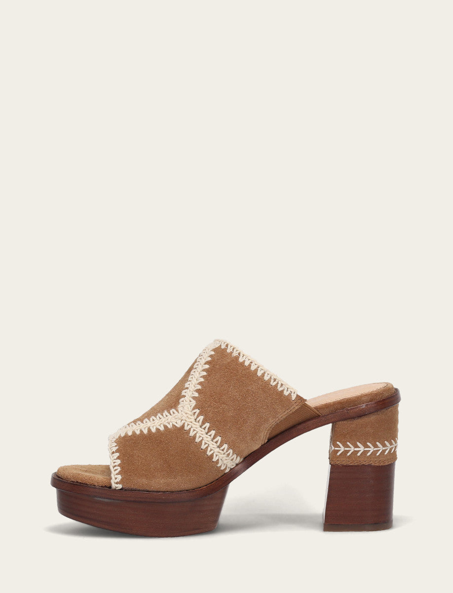 Almond Sandals Frye Women's Almond Pipa Crochet Platform Sandals
