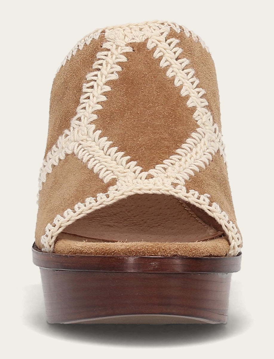 Almond Sandals Frye Women's Almond Pipa Crochet Platform Sandals