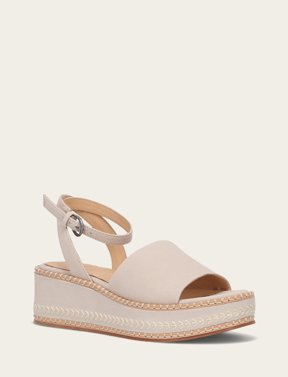Ivory Sandals Frye Women's Ivory Joy Ankle Strap Platform Sandals