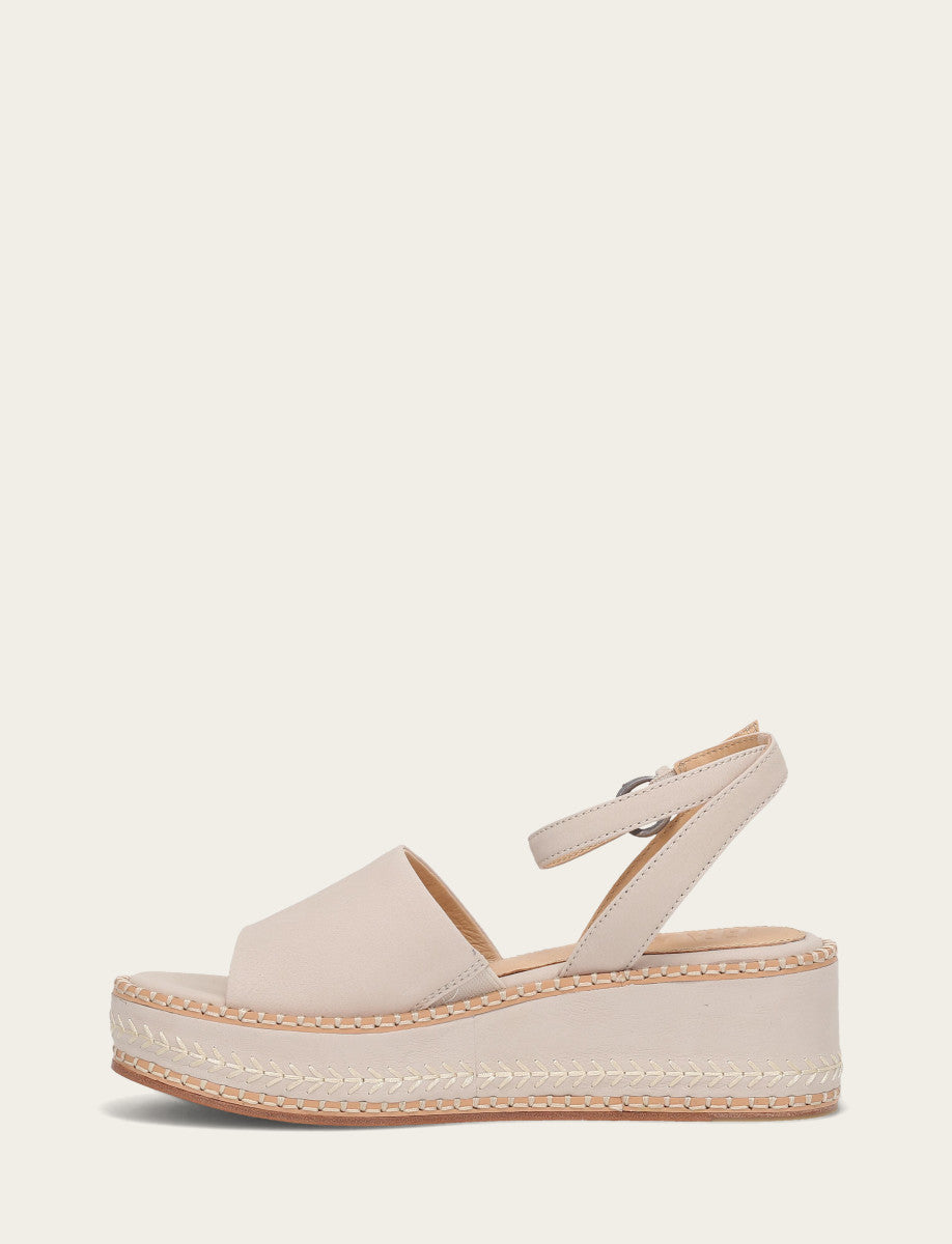 Ivory Sandals Frye Women's Ivory Joy Ankle Strap Platform Sandals