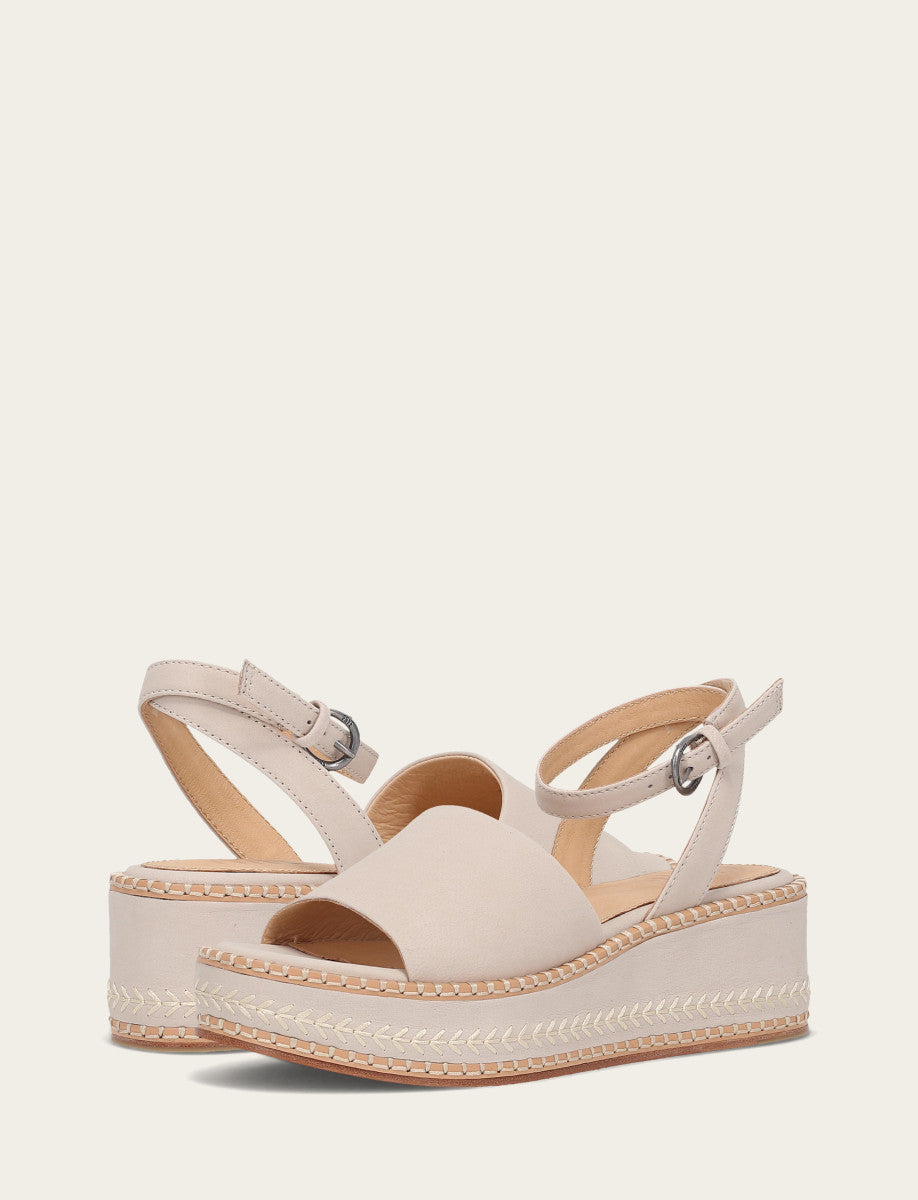 Ivory Sandals Frye Women's Ivory Joy Ankle Strap Platform Sandals