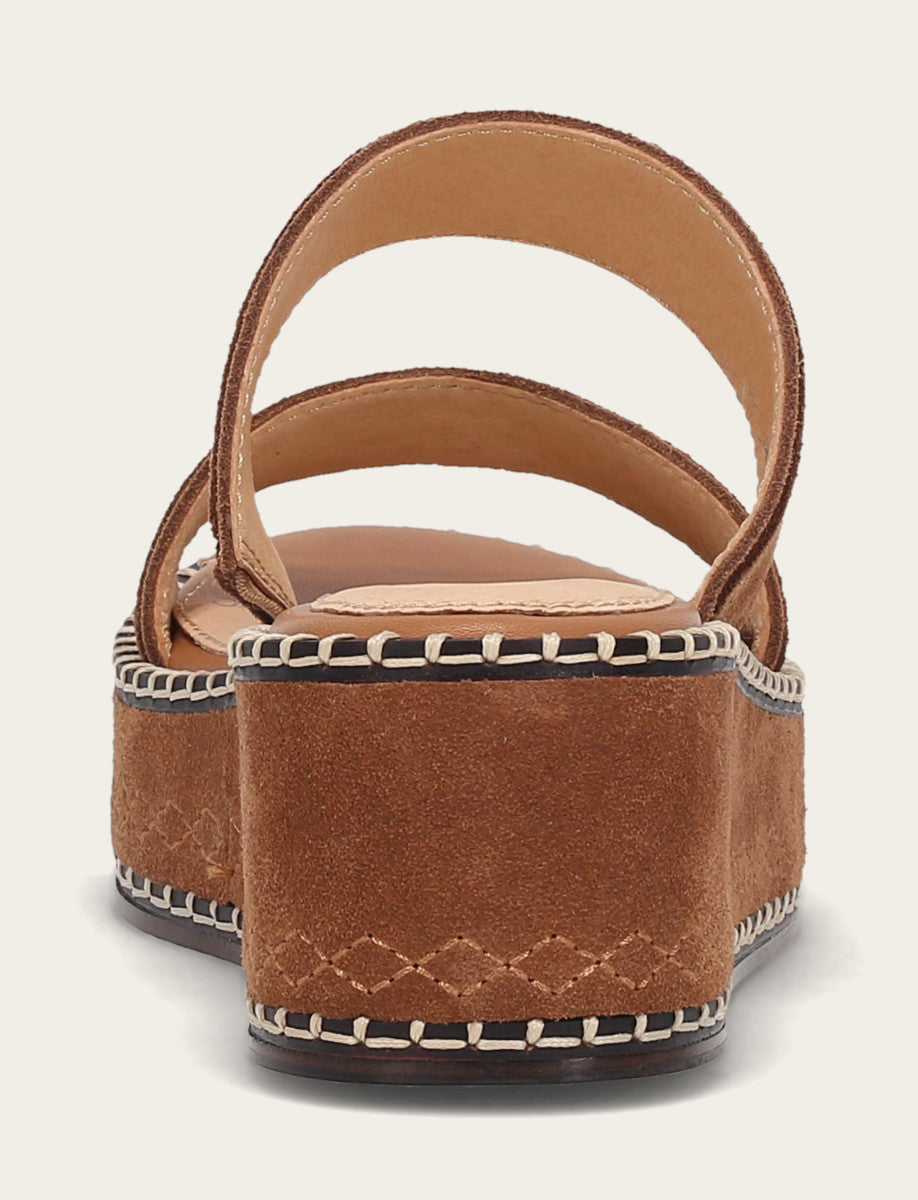 Bark Sandals Frye Women's Bark Joy Woodstock 2 Band Platform Slide Sandals