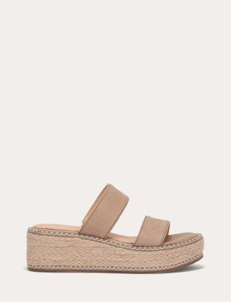 Clay Sandals Frye Women's Clay Joy Woodstock 2 Band Platform Slide Sandals
