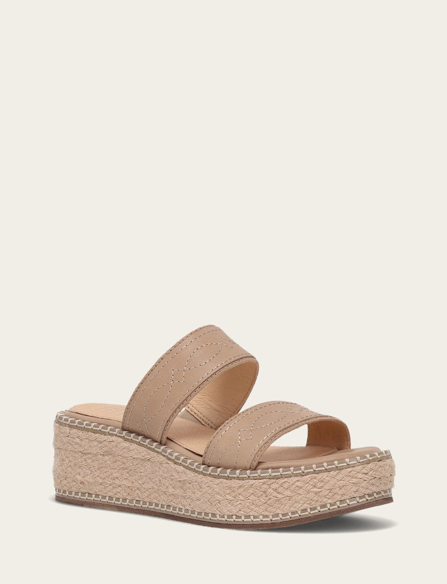 Clay Sandals Frye Women's Clay Joy Woodstock 2 Band Platform Slide Sandals