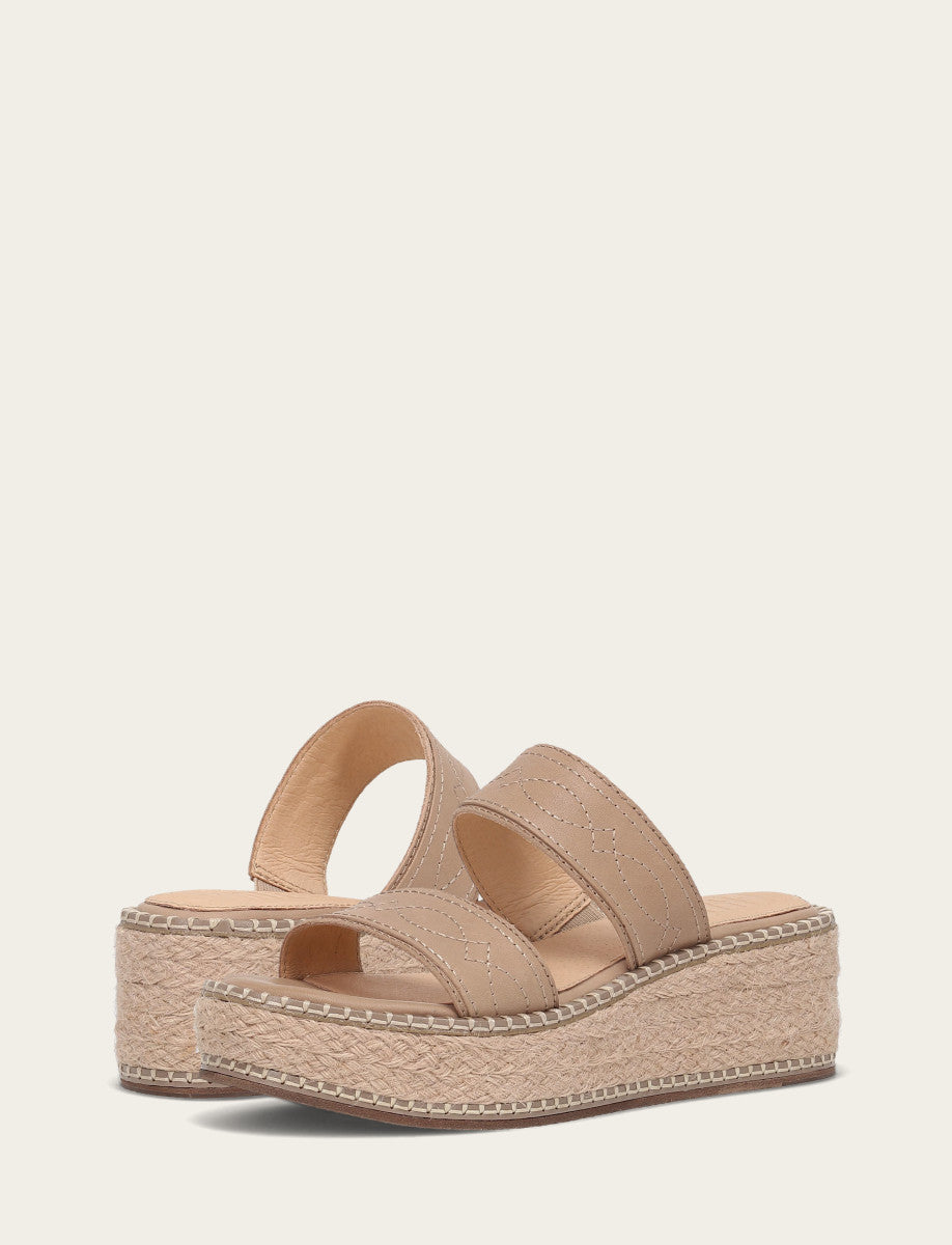 Clay Sandals Frye Women's Clay Joy Woodstock 2 Band Platform Slide Sandals