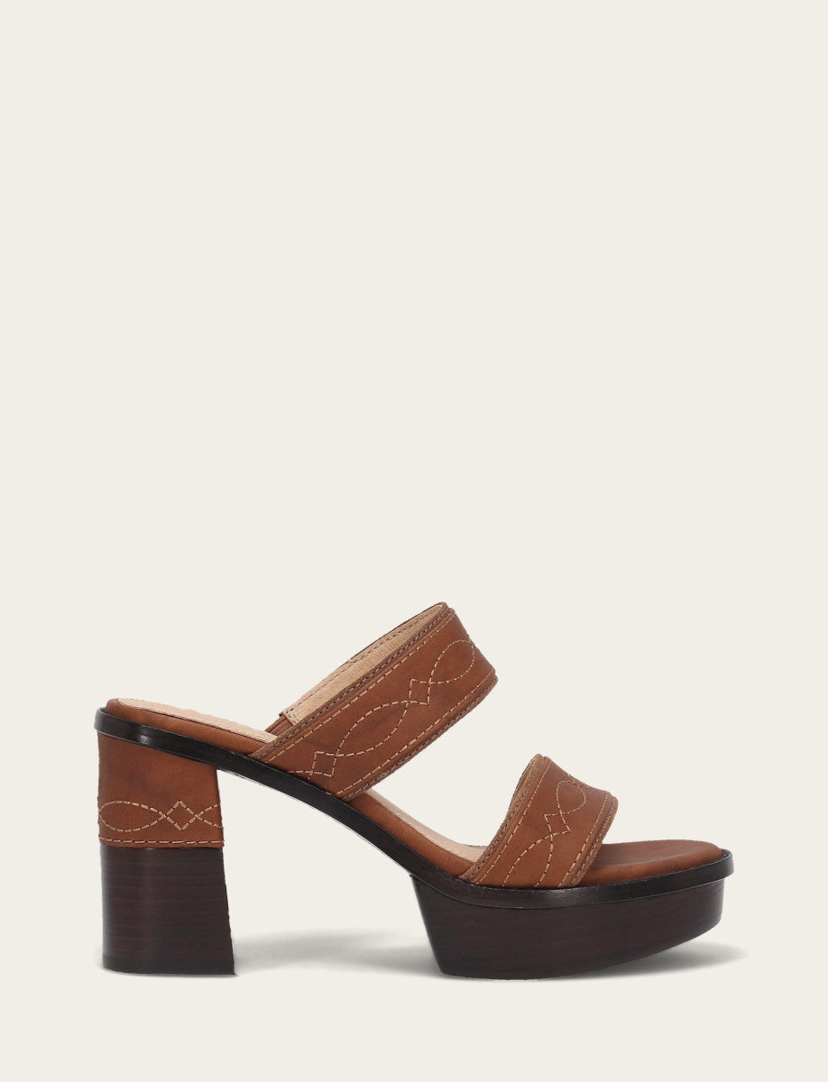 Saddle Sandals Frye Women's Saddle Pipa Woodstock 2 Band Platform Sandals