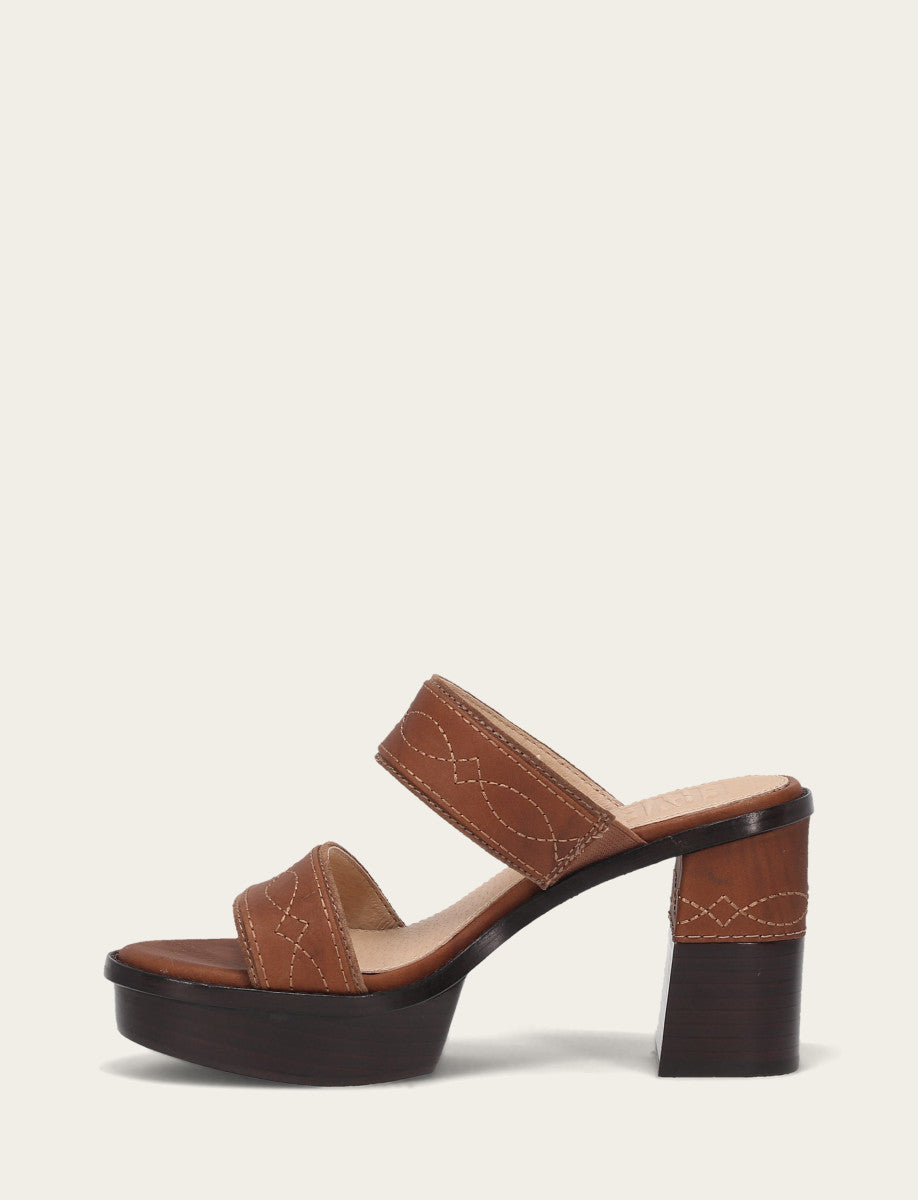 Saddle Sandals Frye Women's Saddle Pipa Woodstock 2 Band Platform Sandals