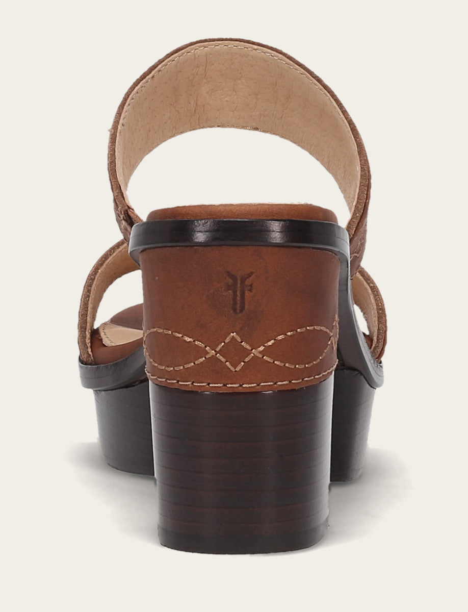 Saddle Sandals Frye Women's Saddle Pipa Woodstock 2 Band Platform Sandals