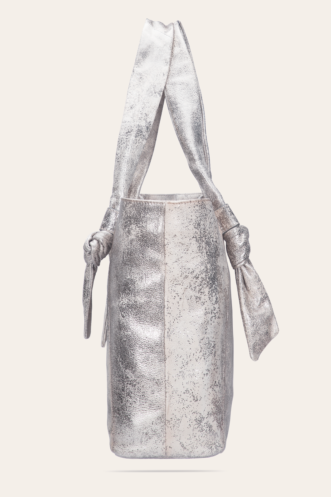 Cream Metallic Handbags Frye Women's Nora Knotted Tote Bag