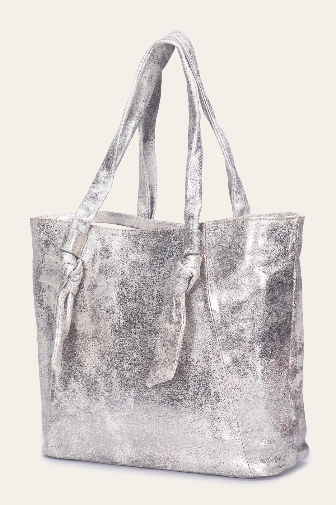 Cream Metallic Handbags Frye Women's Nora Knotted Tote Bag
