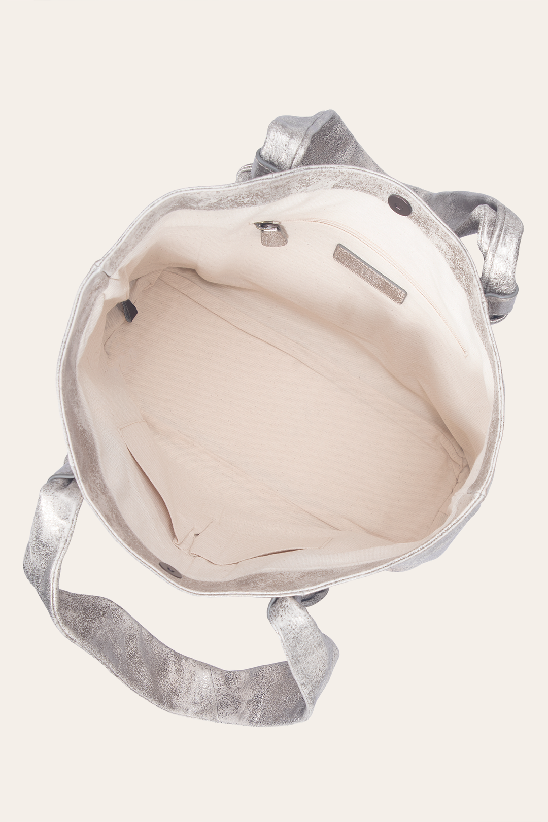 Cream Metallic Handbags Frye Women's Nora Knotted Tote Bag