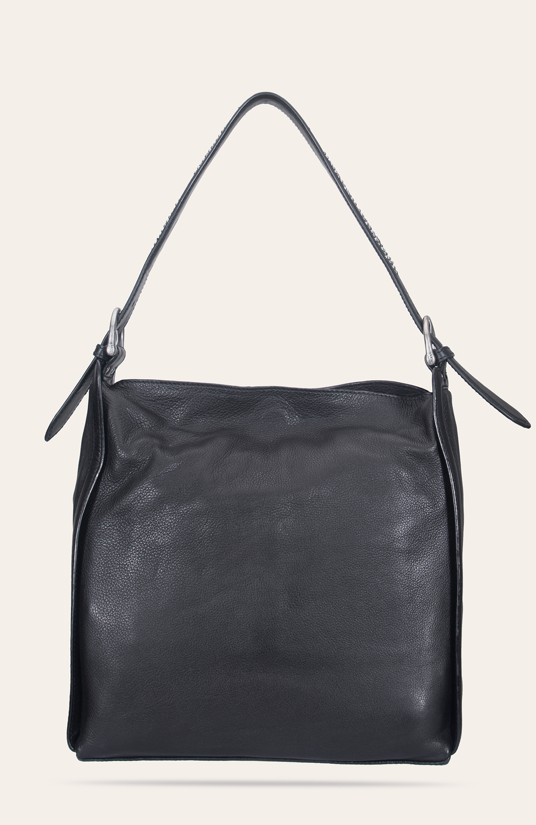 Black Handbags Frye Women's Black Carla Studded Hobo Handbag