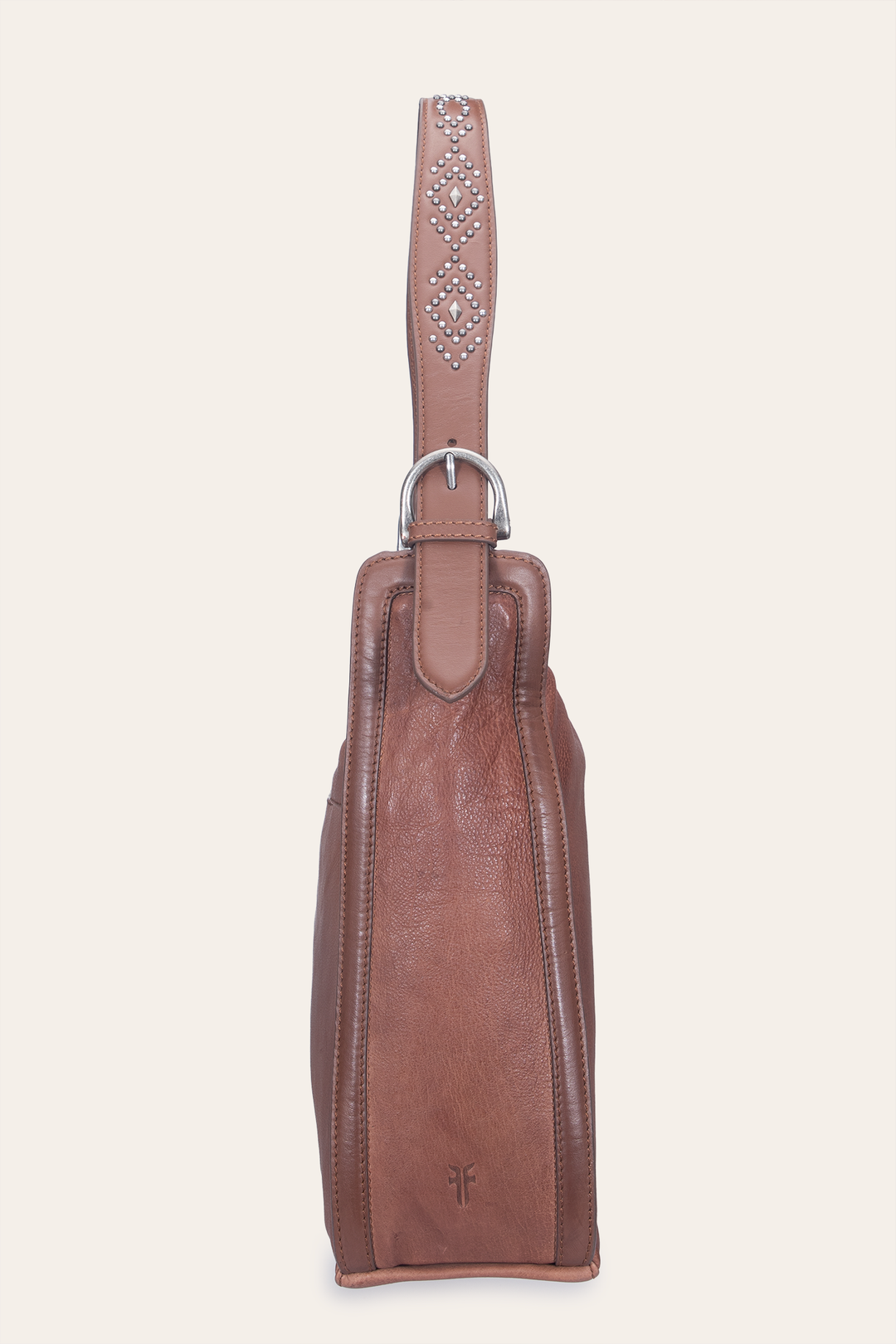 Cognac Handbags Frye Women's Cognac Carla Studded Hobo Handbag